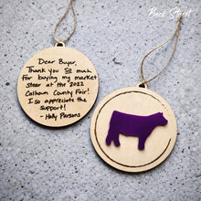 Load image into Gallery viewer, Handwritten Thank You Note Fair Buyers Gift Ornament