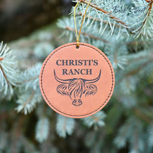 Load image into Gallery viewer, Custom Logo Faux Leather Ornament