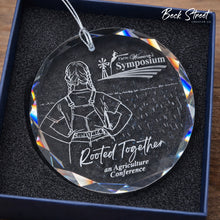 Load image into Gallery viewer, 3" Crystal Round Faceted Holiday Ornament