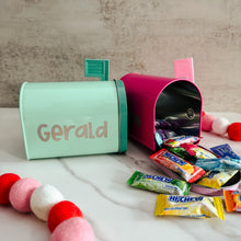 Load image into Gallery viewer, Engraved Valentine’s Day Tin Mailbox