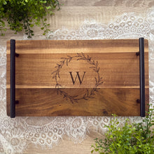 Load image into Gallery viewer, Personalized Serving Platter with Black Handles