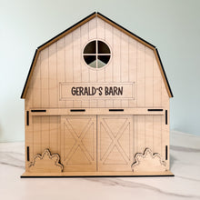 Load image into Gallery viewer, Personalized Wooden Toy Barn Playset