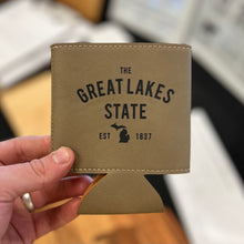 Load image into Gallery viewer, Faux Leather Beverage Holder - Great Lakes State