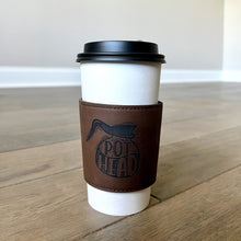 Load image into Gallery viewer, Faux Leather Coffee Sleeve - Pot Head