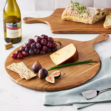 Load image into Gallery viewer, Monogrammed Circle Acacia Charcuterie Board