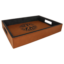 Load image into Gallery viewer, 12x16" Personalized Faux Leather Ottoman Tray