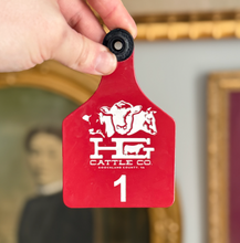 Load image into Gallery viewer, Engraved Ritchey Universal Dual Colored Large Cow Ear Tag