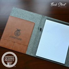 Load image into Gallery viewer, FFA Officer Faux Leather + Canvas Padfolio
