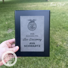 Load image into Gallery viewer, Classic Plaque with Faux Leather Plate
