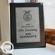 Load image into Gallery viewer, Classic Plaque with Faux Leather Plate
