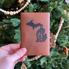 Load image into Gallery viewer, Faux Leather Beverage Holder - Michigan Pine
